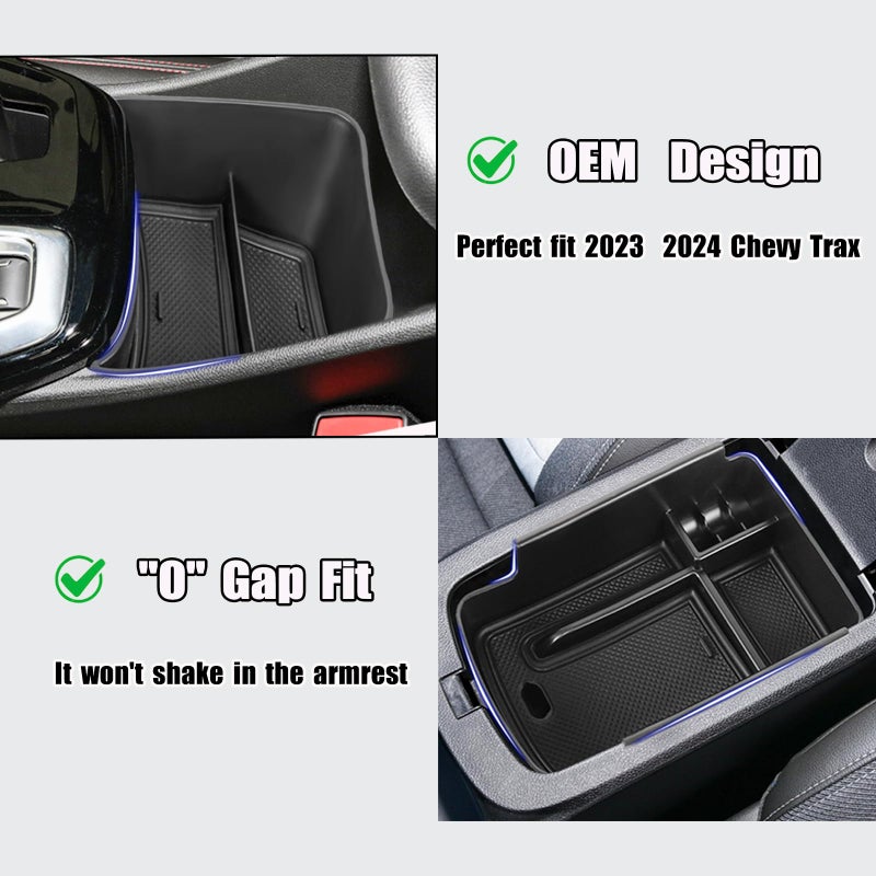Neepiar Center Console Organizer Compatible with 2023 2024 Chevy Trax Armrest Storage Box and Center Console Middle Storage Tray Insert Secondary Interior Accessories - Image 5